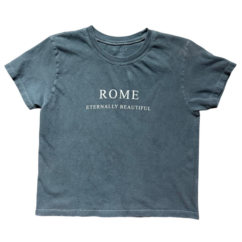 John Galt Rome Eternally Beautiful Graphic Cropped Tee Women’s XS/S